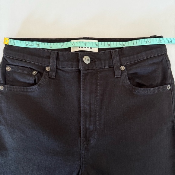 Reformation Black Slim Straight Jeans Women’s 28 Black High Rise - Picture 4 of 11